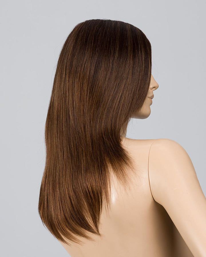 Chocolate Tipped 6.9.830 | Dark Brown and Medium Warm Brown With Medium Brown Blended With Light Auburn With Tipped Ends and Shaded Roots