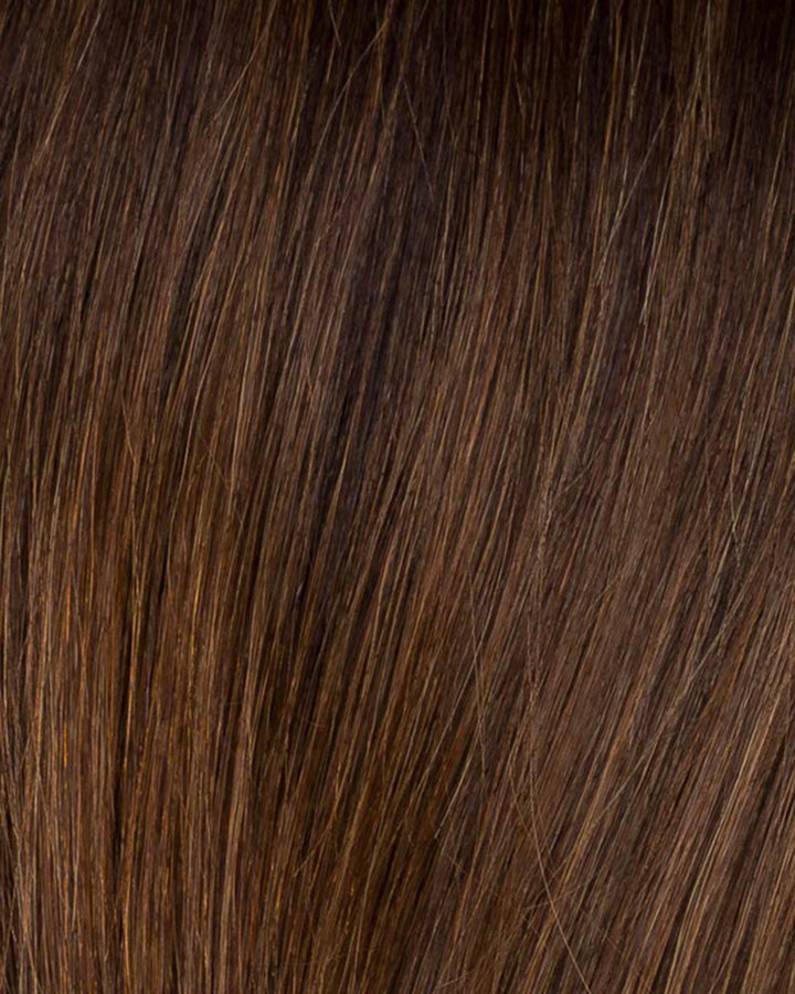 Chocolate Tipped 6.9.830 | Dark Brown and Medium Warm Brown With Medium Brown Blended With Light Auburn With Tipped Ends and Shaded Roots
