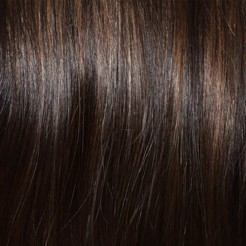Demi Topper Human Hair in Dark Ginger Brown