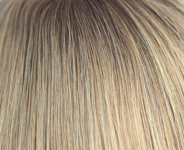 Remy Human Hair Topper 10" in Moonlight Blonde Root